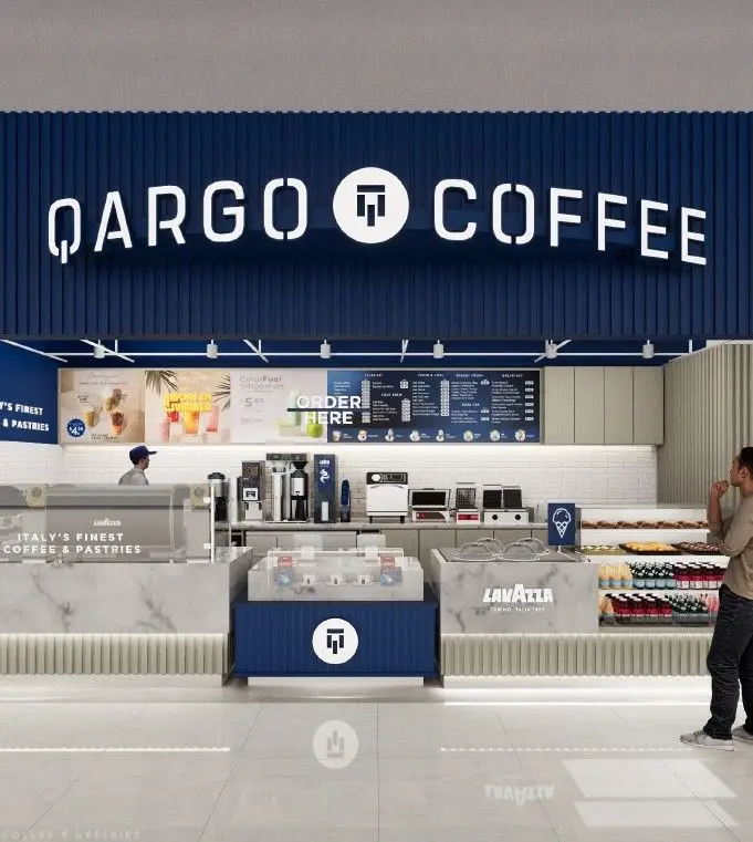 Qargo Coffee non-traditional retail shop-in-shop café